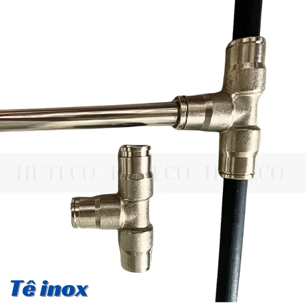 Tê Inox đầu nối nhanh phun sương