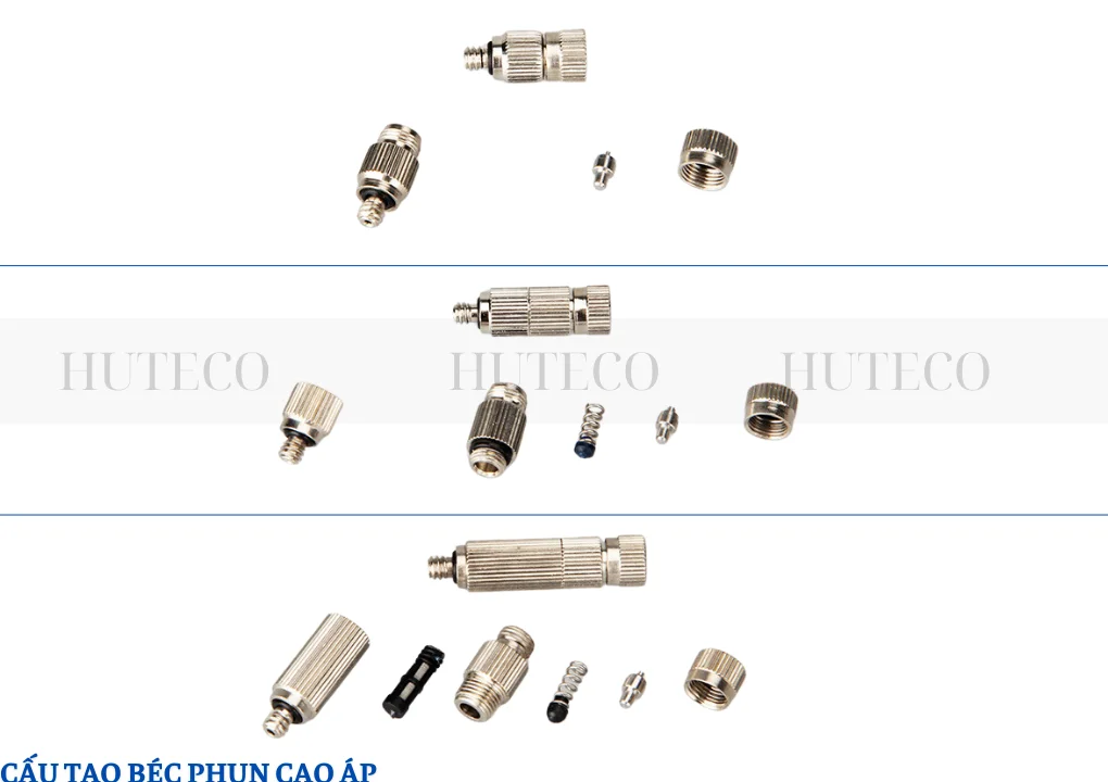 Béc phun sương cao áp inox TW 1510 4 béc phun sương cao áp inox TW 1510