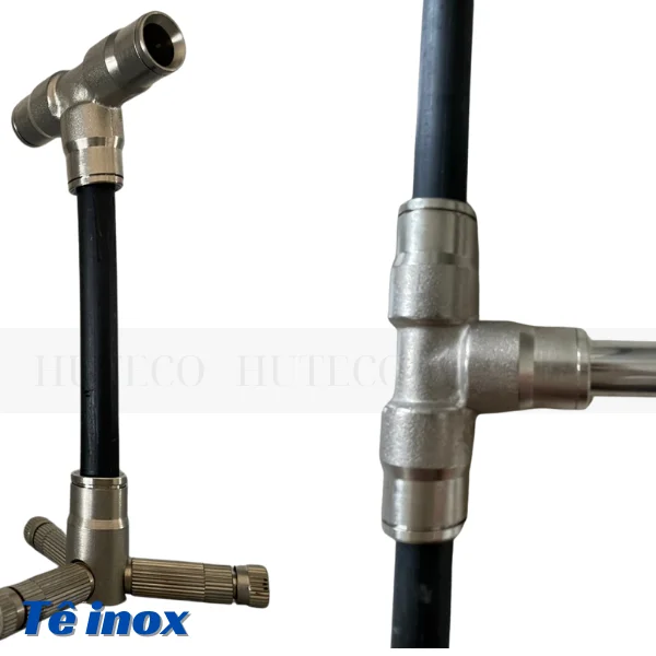 Tê Inox đầu nối nhanh phun sương