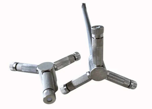 Đầu nối nhanh inox 3 hướng cho máy phun sương